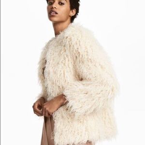 Natural soft Faux Fur coat XS
